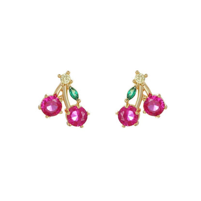 Dainty Fruit Hoop & Stud Earrings - Veinci