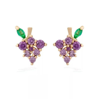 Dainty Fruit Hoop & Stud Earrings - Veinci