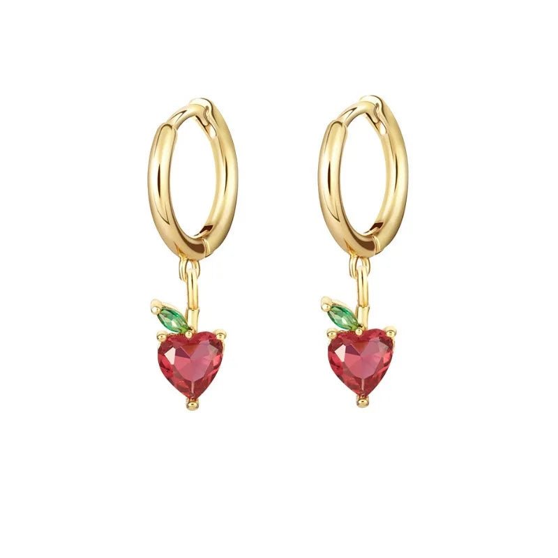 Dainty Fruit Hoop & Stud Earrings - Veinci