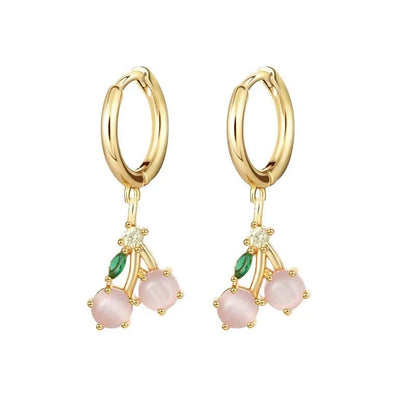 Dainty Fruit Hoop & Stud Earrings - Veinci