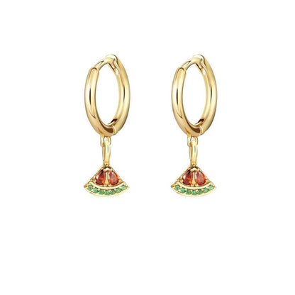 Dainty Fruit Hoop & Stud Earrings - Veinci