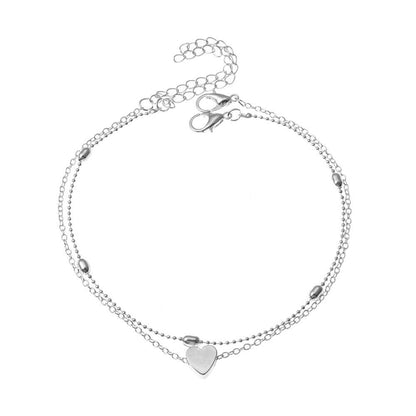 Dainty Heart Anklet - Veinci