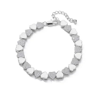 Dainty Heart Speckled Contrast Bracelet - Veinci