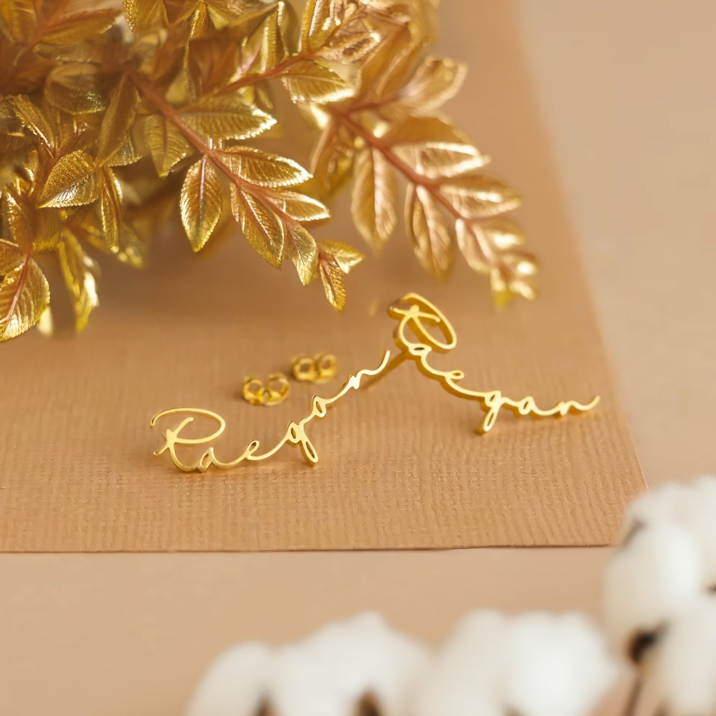 Dainty Personalized Name Earrings - Veinci