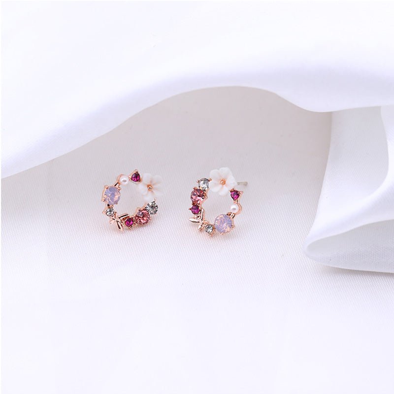 Dainty Pink Boutique Earrings - Veinci