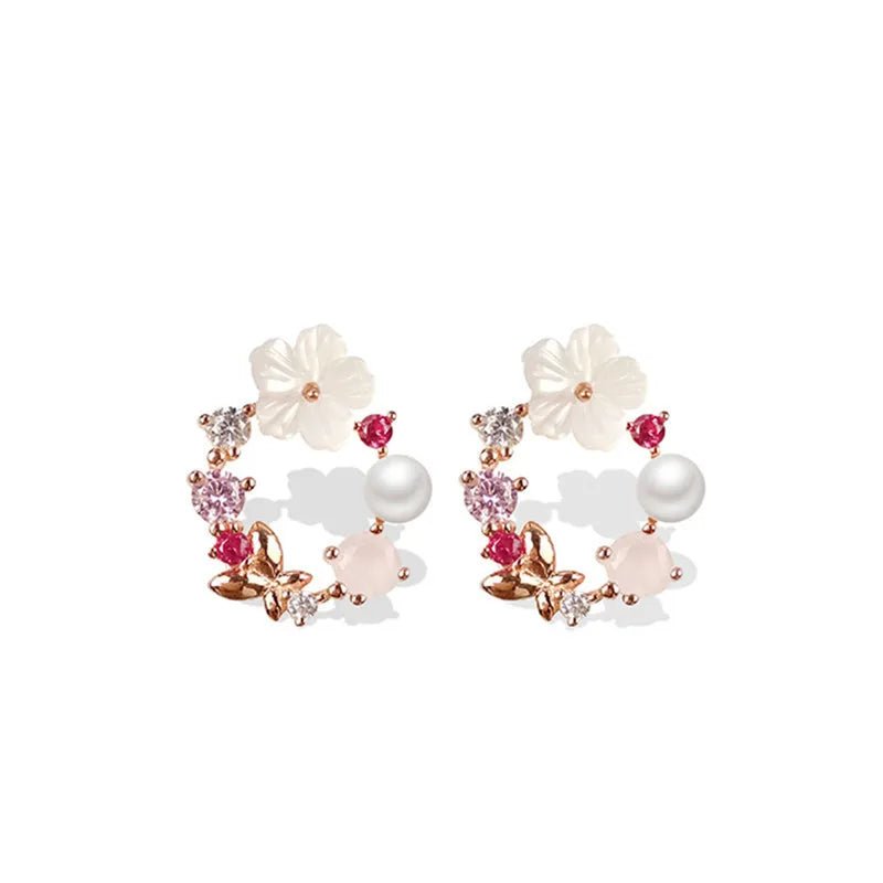 Dainty Pink Boutique Earrings - Veinci