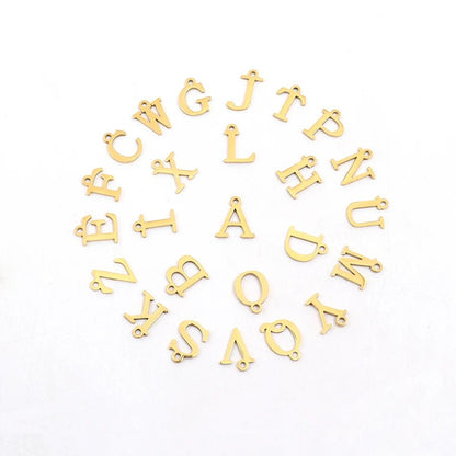 Dainty Satellite Chain Letter Initial Necklace - Veinci