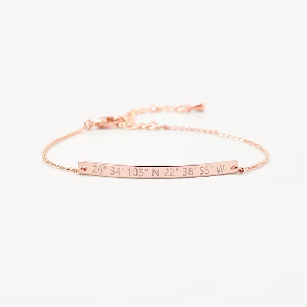 Dainty Thin Engraving Bracelet - Veinci