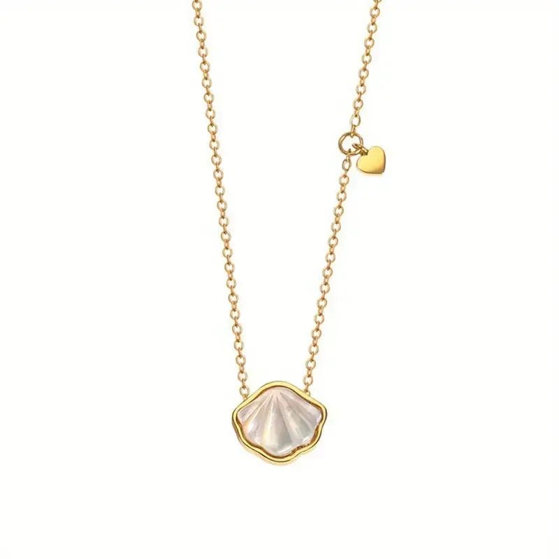 Dainty Tropical Sea Shell Necklace - Veinci