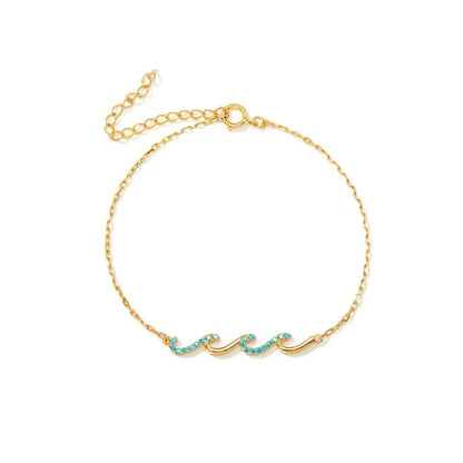 Dainty Wave Bracelet - Veinci