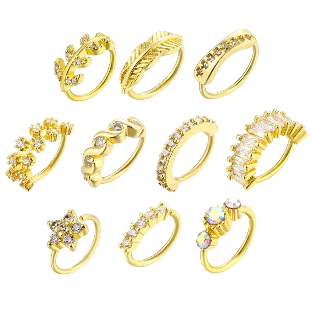 8/10/20pc Dainty Charm Nose Ring Set