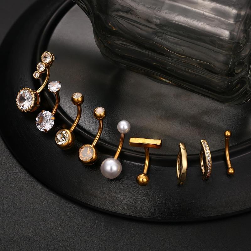 Belly Button Rings Set 9pc Belly Button Rings Set