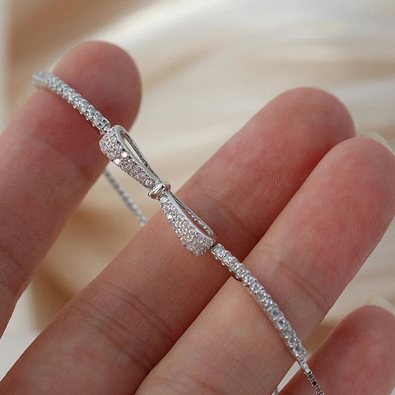 Elegant Diamond Bow Bracelet - Veinci