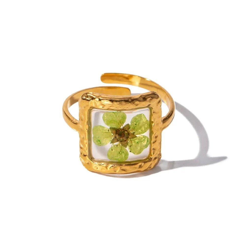 Elegant Floral Adjustable Rings - Veinci