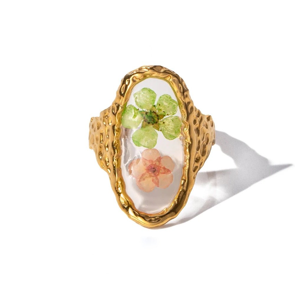 Elegant Floral Adjustable Rings - Veinci