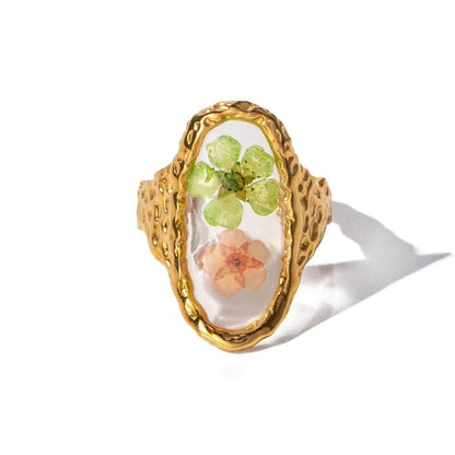 Elegant Floral Adjustable Rings - Veinci