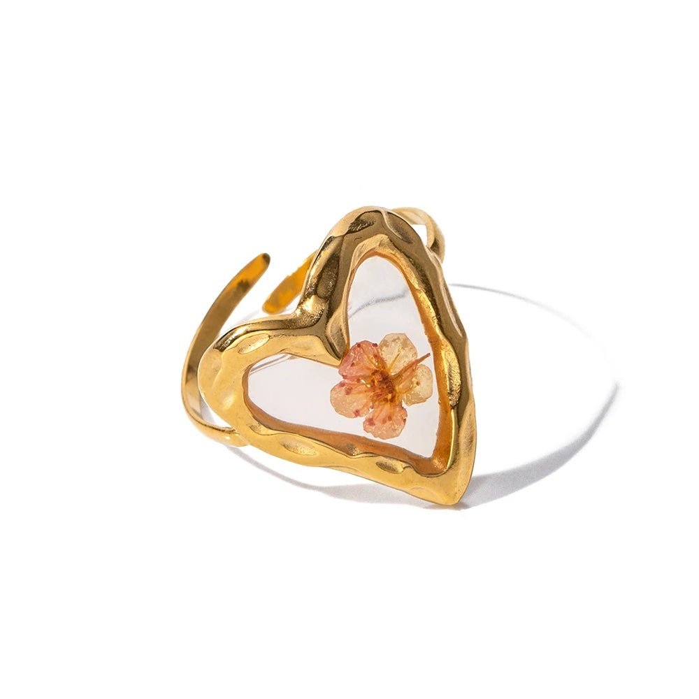 Elegant Floral Adjustable Rings - Veinci