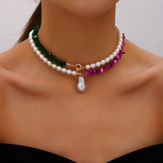 Elegant Pearl Statement Necklaces - Veinci