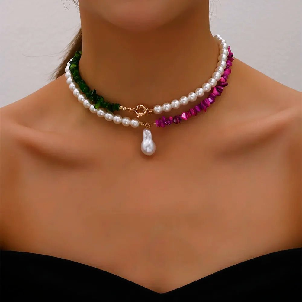 Elegant Pearl Statement Necklaces - Veinci