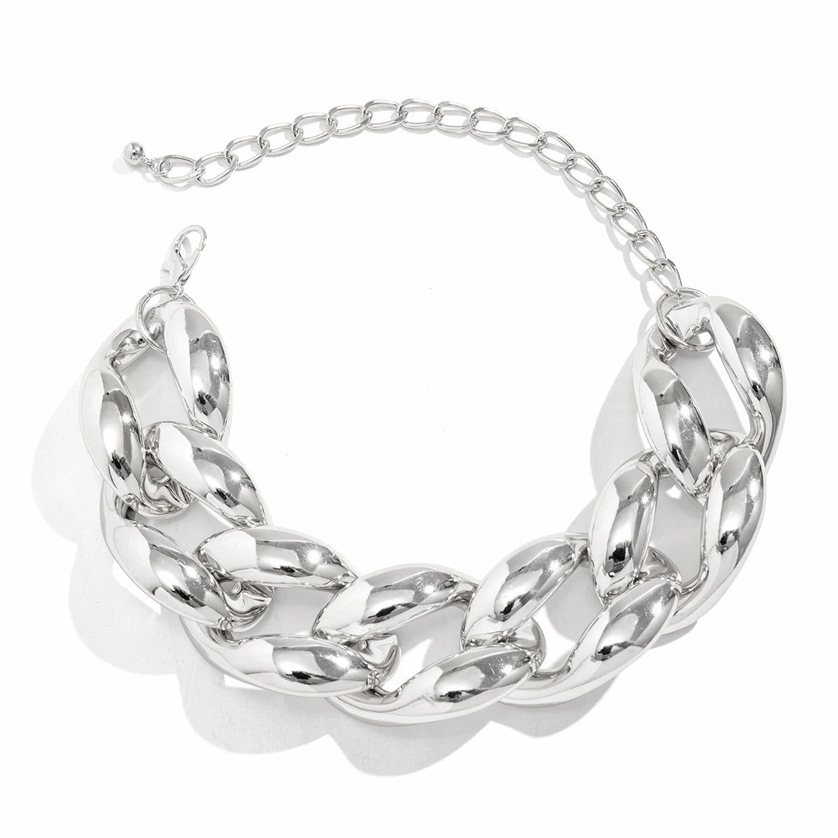 Exaggerated Chunky Cuban Link Choker Necklace - Veinci