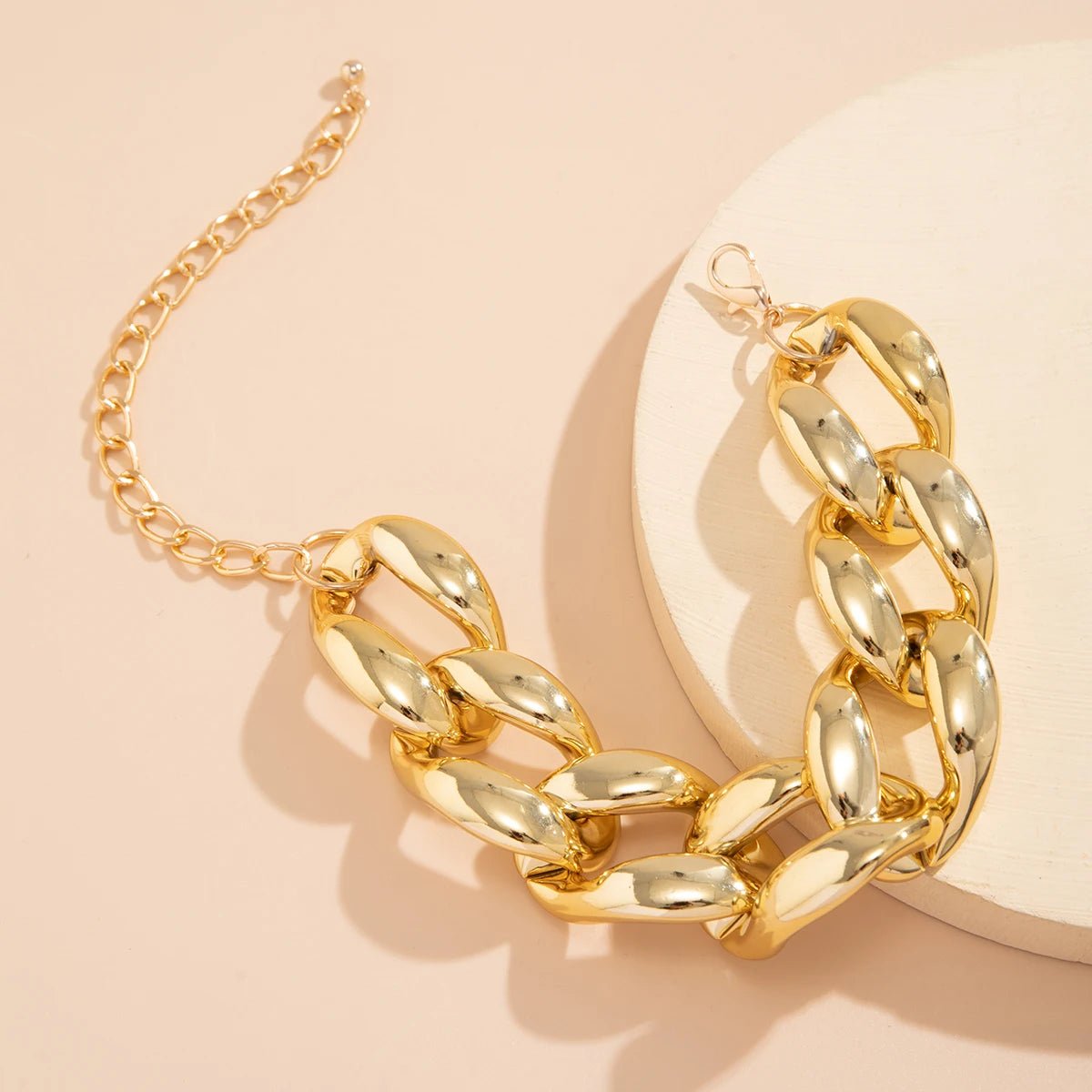 Exaggerated Chunky Cuban Link Choker Necklace - Veinci