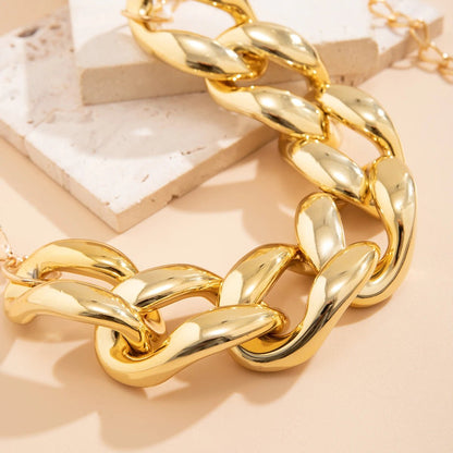 Exaggerated Chunky Cuban Link Choker Necklace - Veinci