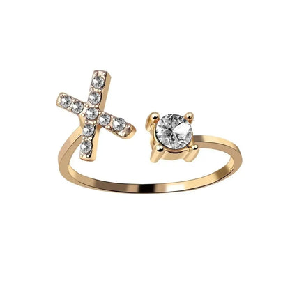 Adjustable Letter Initial Ring