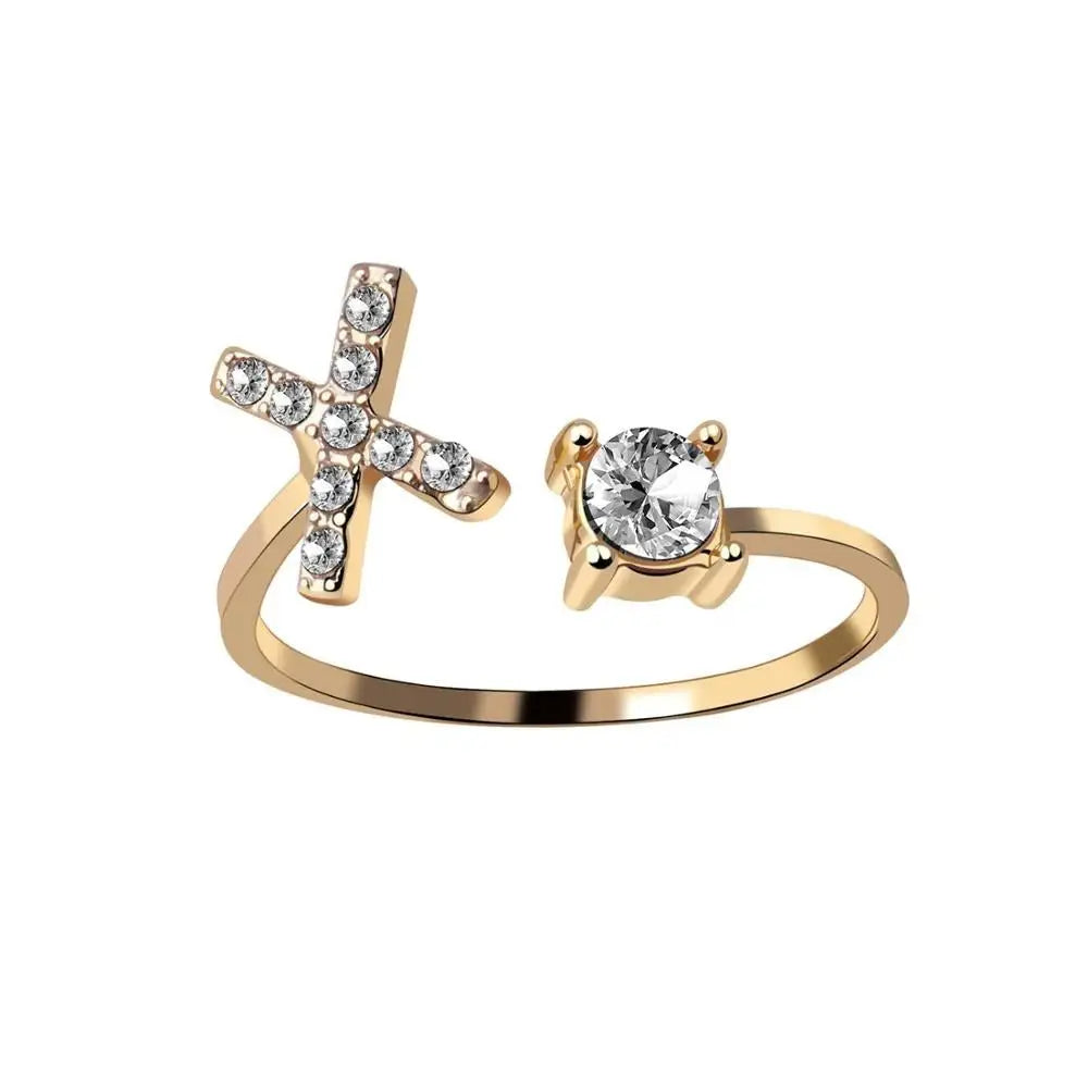 Adjustable Letter Initial Ring - Veinci