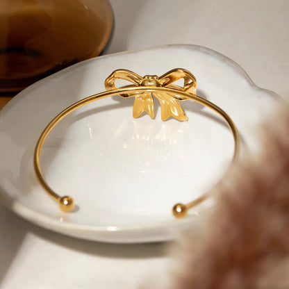 Feminine Bow Cuff Bracelets - Veinci