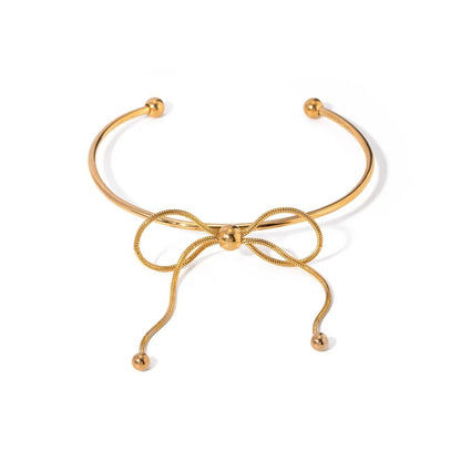 Feminine Bow Cuff Bracelets - Veinci