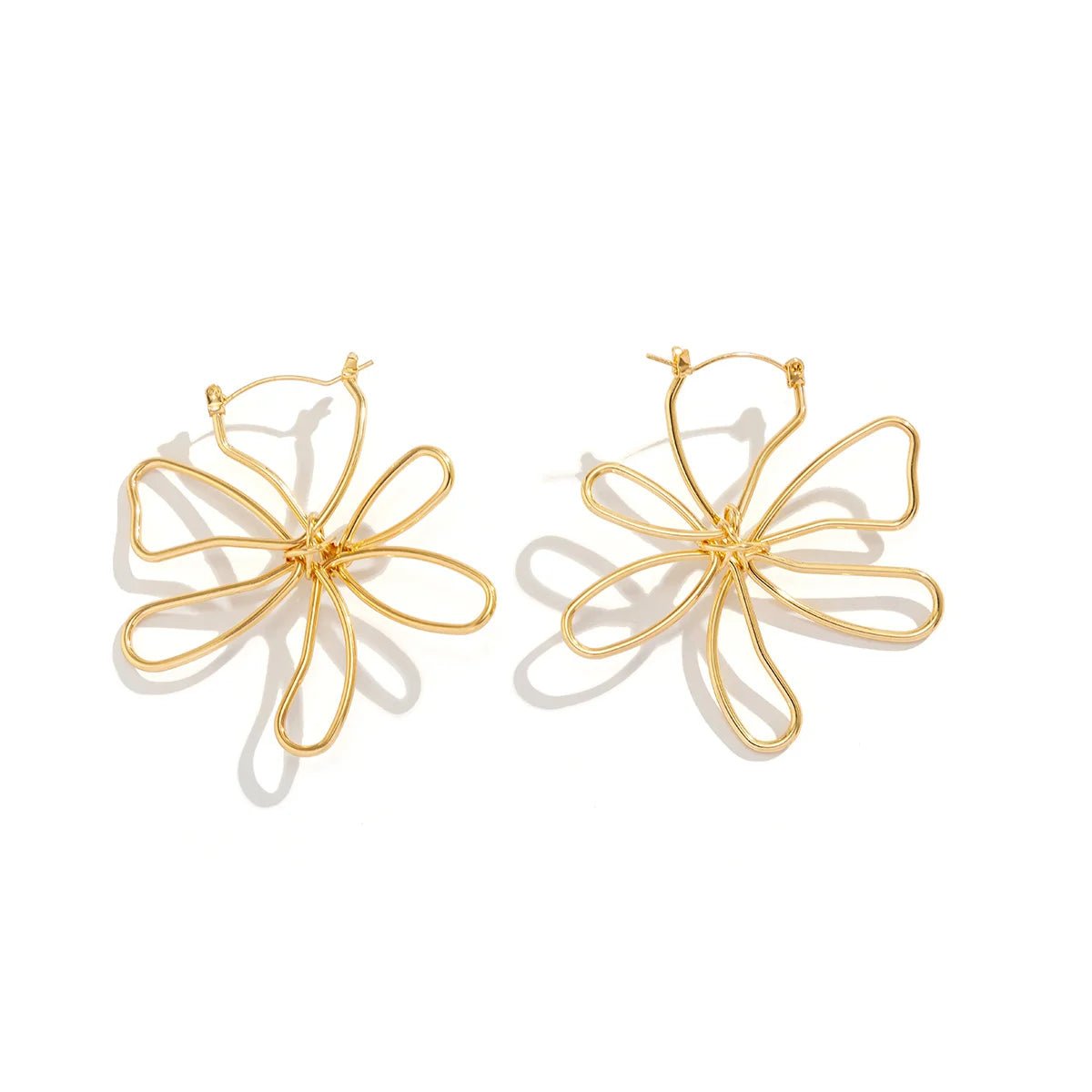Floral Knot Outline Earrings - Veinci