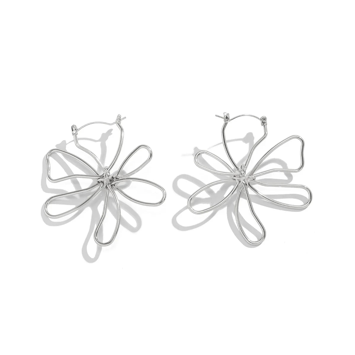 Floral Knot Outline Earrings - Veinci