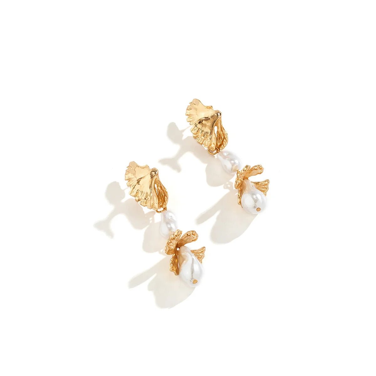Floral Pearl Blooming Earrings - Veinci