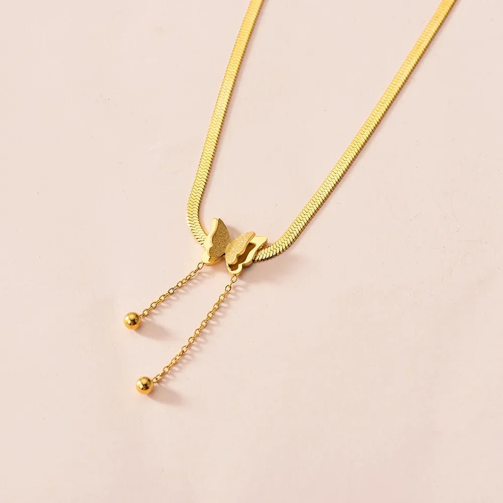 FREE GIFT Herringbone Butterfly Necklace - Veinci