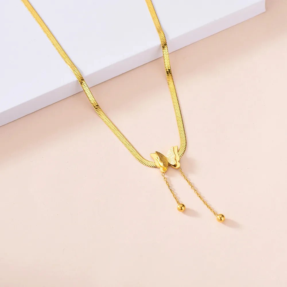 FREE GIFT Herringbone Butterfly Necklace - Veinci