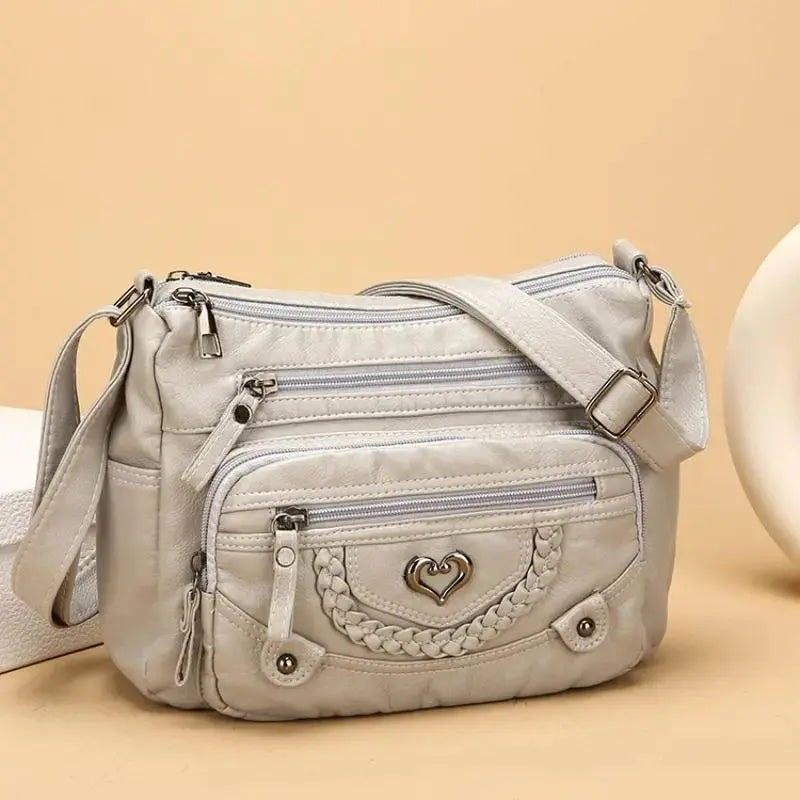 Vintage Multi Pocket Crossbody Bag