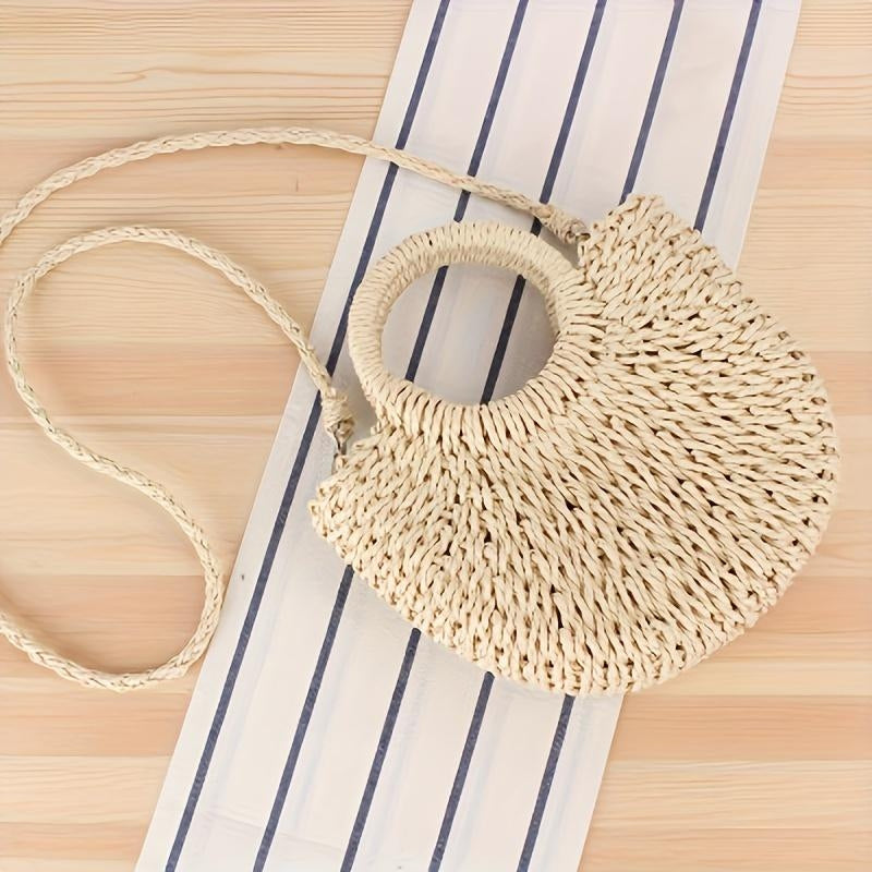 Rattan Straw Mini Shoulder Bag