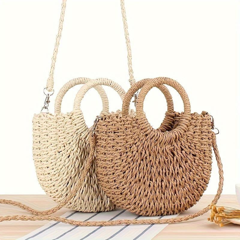 Rattan Straw Mini Shoulder Bag