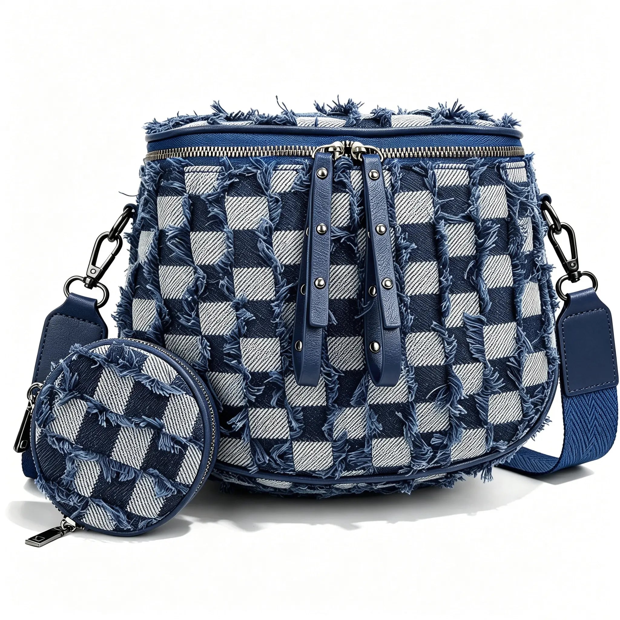 Half-Moon Cross Body Bag With Detachable Pouch