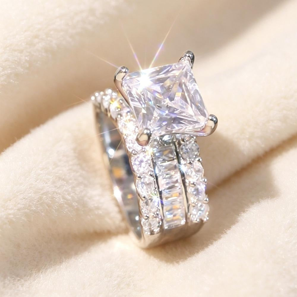 Statement Square Princess Cut Ring
