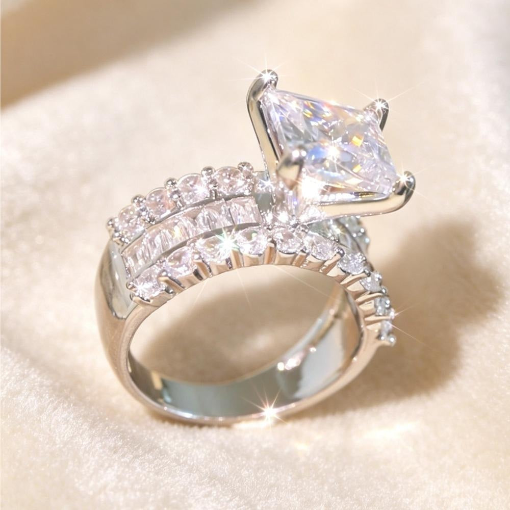 Statement Square Princess Cut Ring