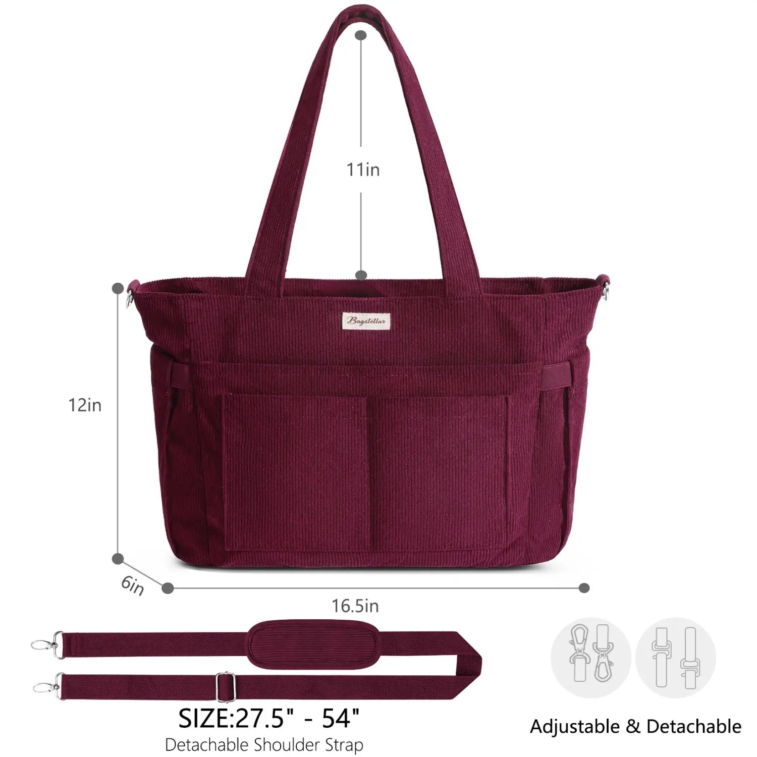 Large Corduroy Tote Bag
