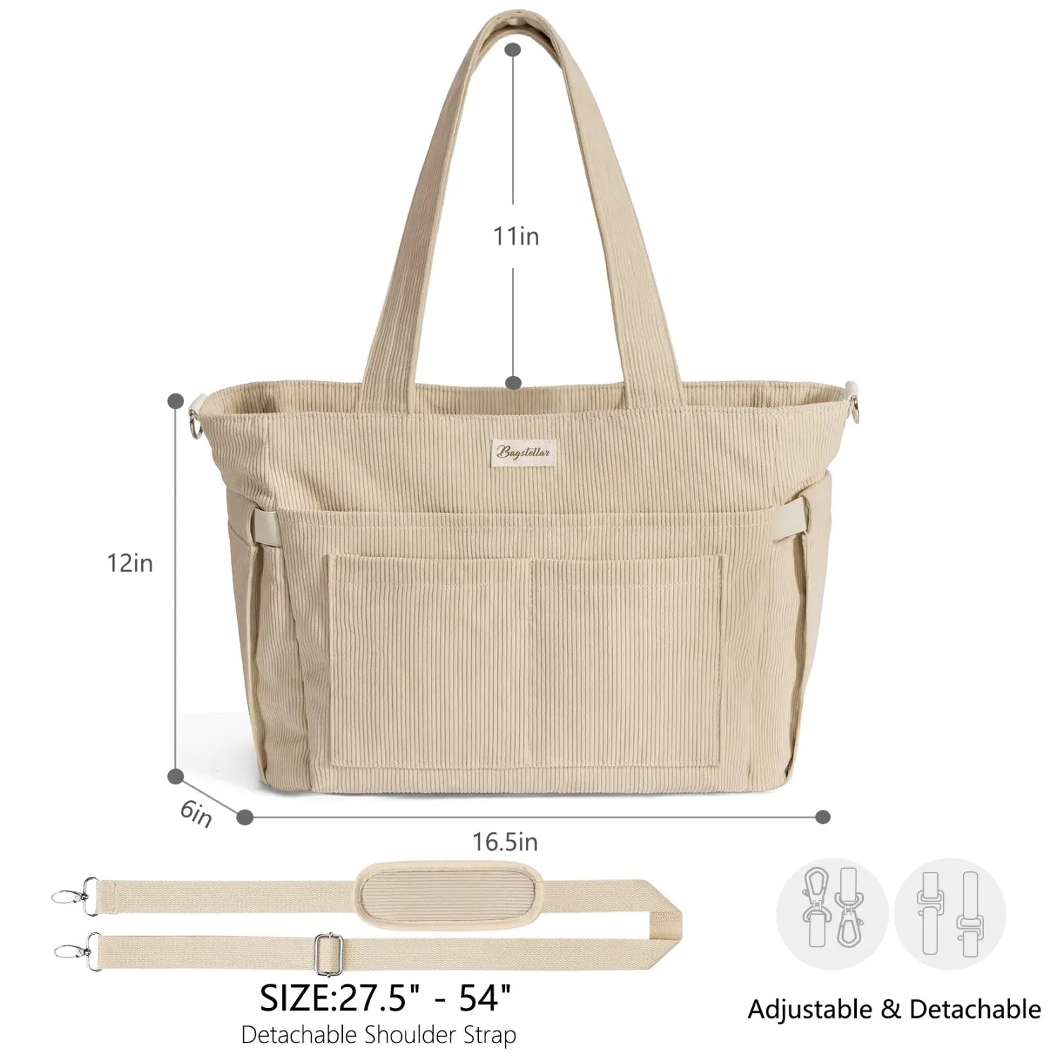Large Corduroy Tote Bag