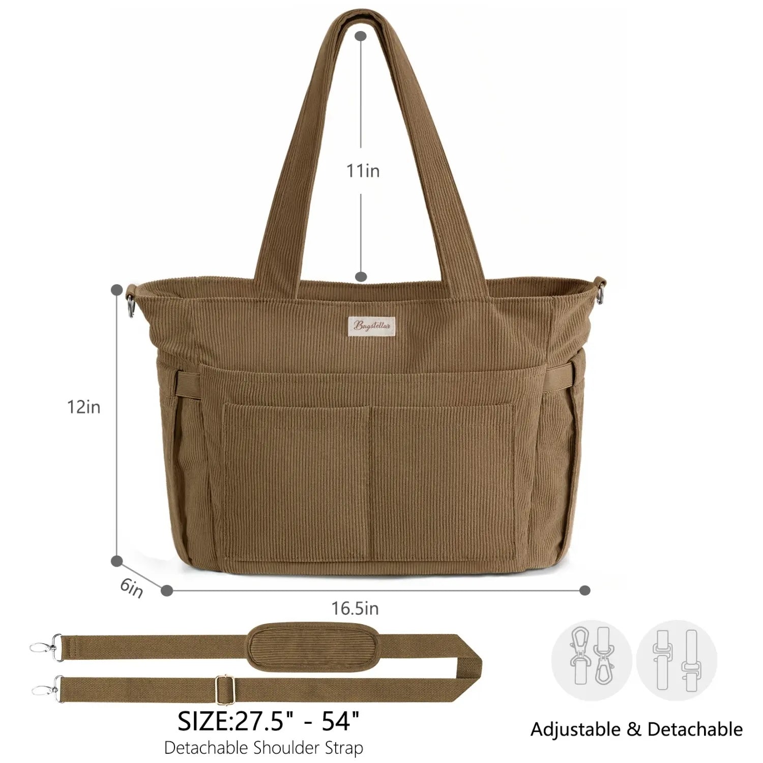 Large Corduroy Tote Bag