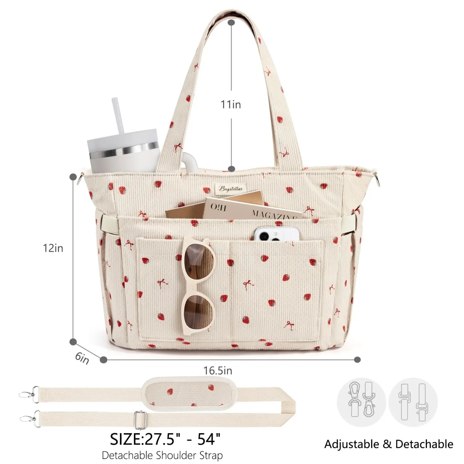 Large Corduroy Tote Bag