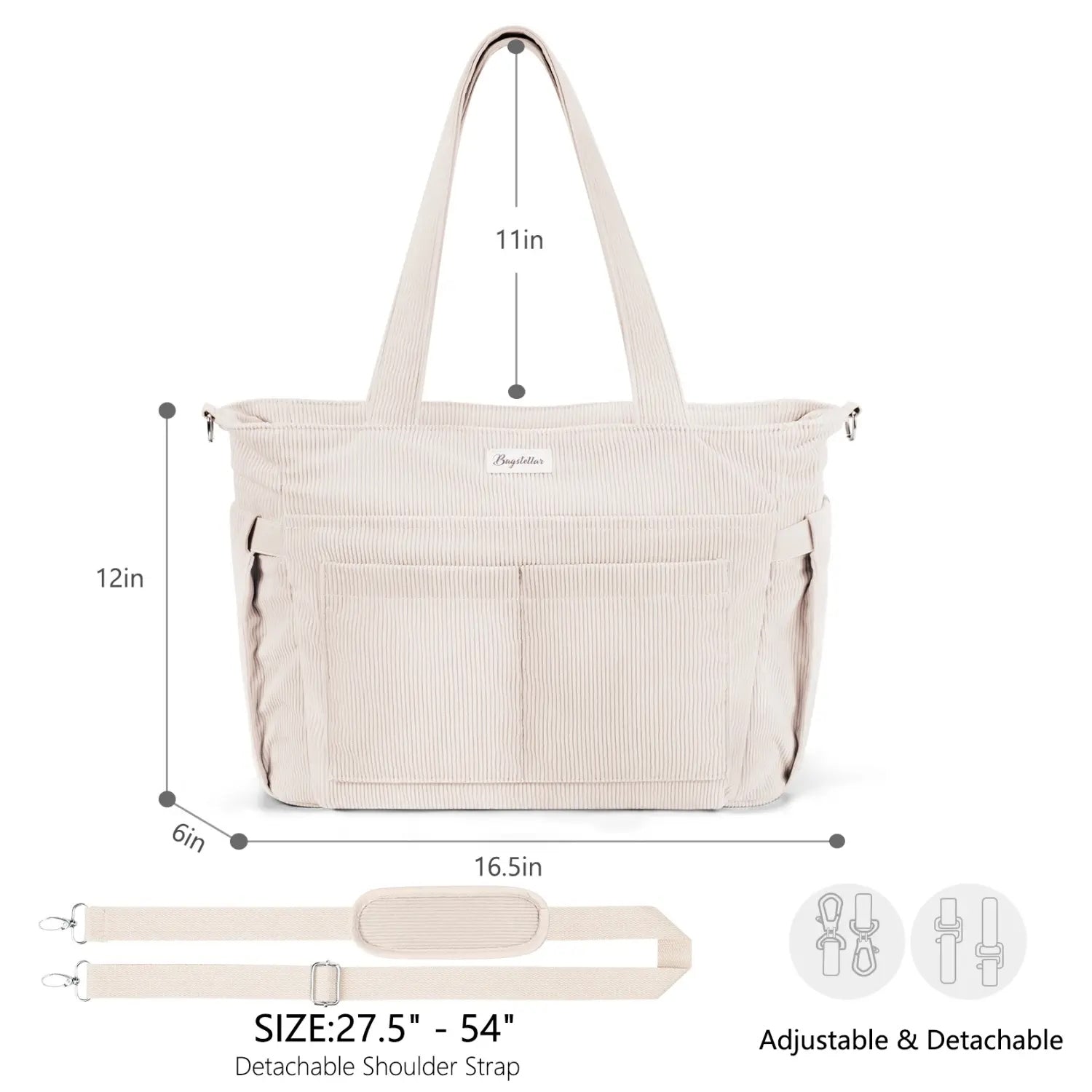 Large Corduroy Tote Bag