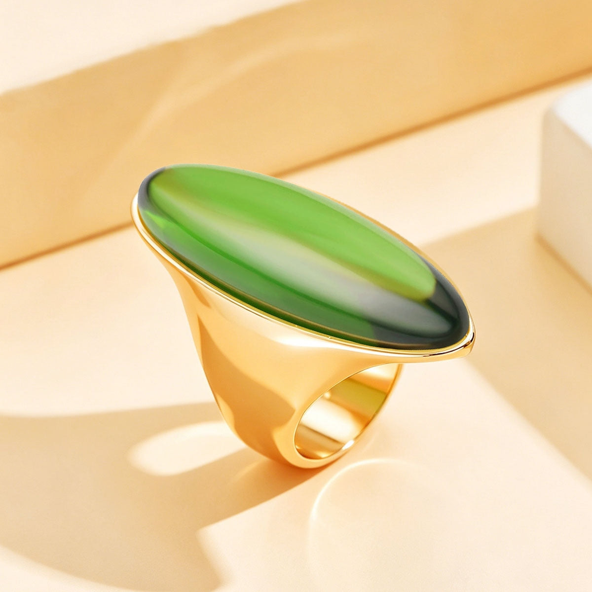 Oval Chunky Crystal Ring