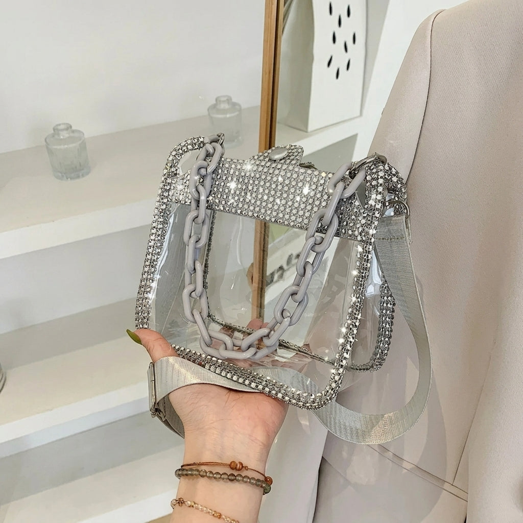 Sparkling Clear Crossbody Bag