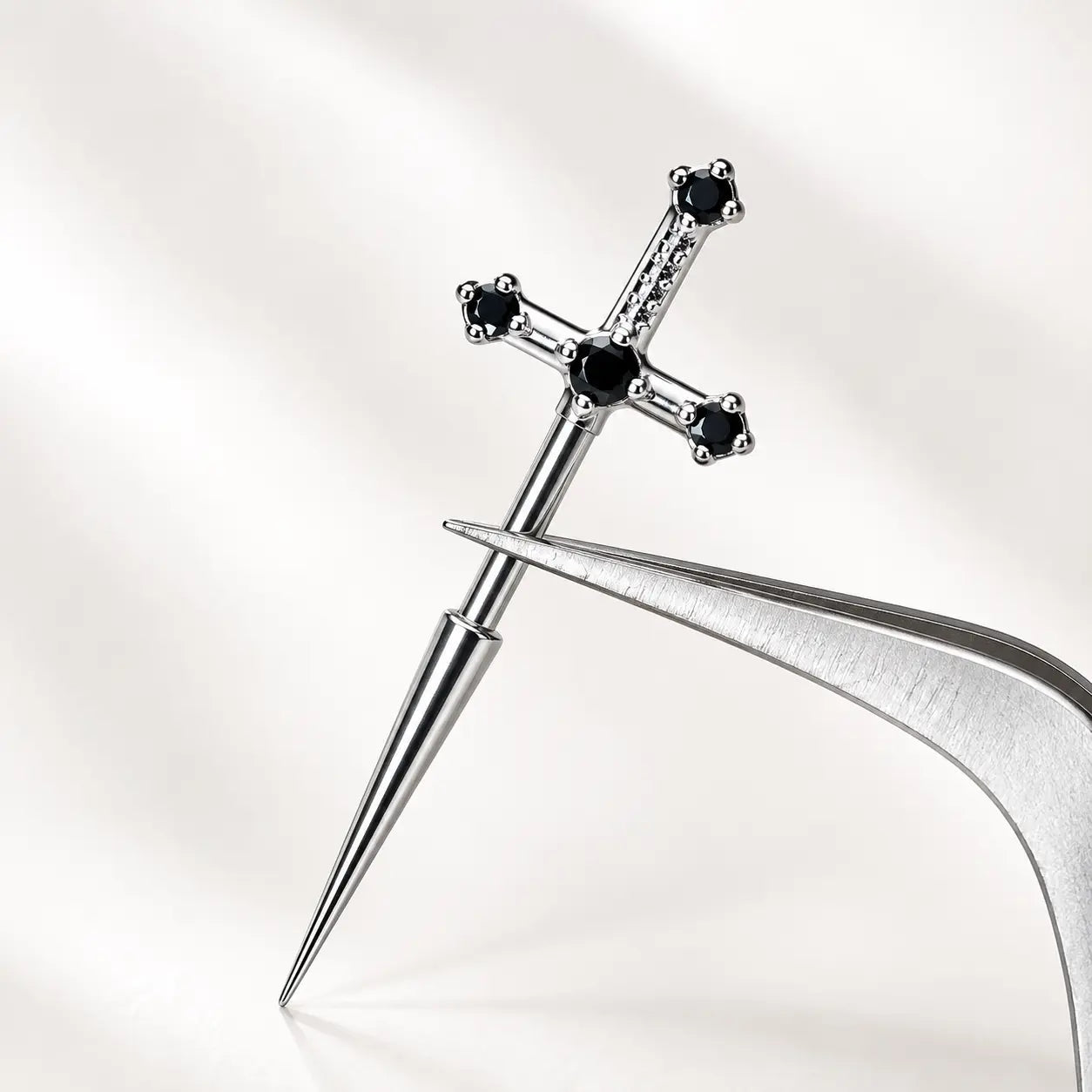16G Dagger Cross Helix Piercing Earring