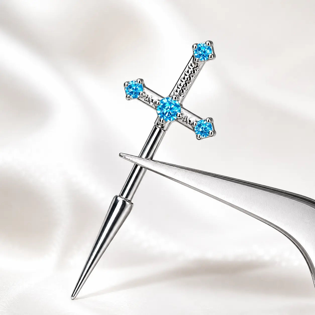 16G Dagger Cross Helix Piercing Earring